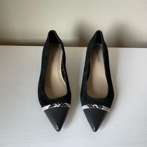 ELLEN TRACY Black Pointed Toe Block Heels